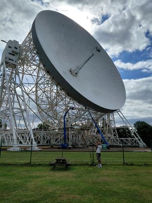 Ashley at Jodrell Bank radio telescope